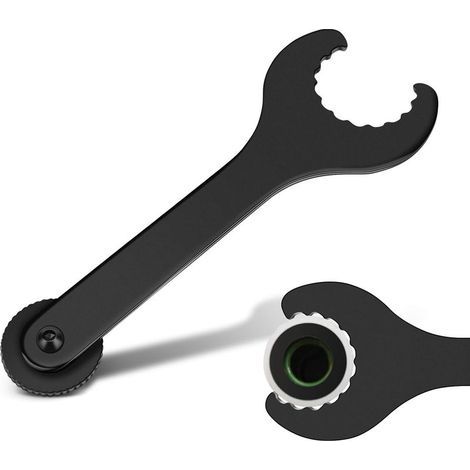 Clé Pédalier pour Vélo, Clef Boîtier de Pédalier, Clé de Pédale VTT, Outil Démonte Réparation Bicyclettes, Clé Boitier de Pédalier de Bicycletteen Acier au Carbone (1/5)