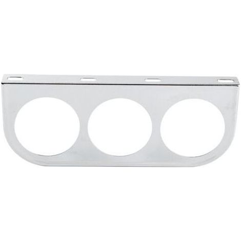 52 mm/2 Zoll Dreifach-3-Loch-Halterung für Armaturenbrett-Instrumente, Armaturenbrett-Instrumentenhalterung aus Eisen, Silber (1/5)