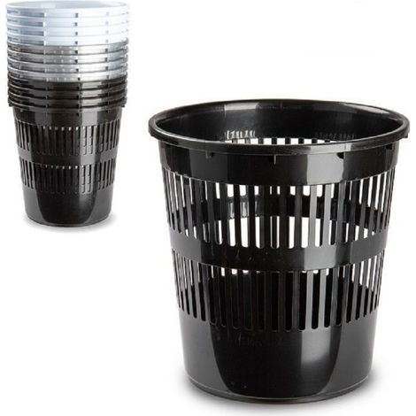 TrAdE Shop Traesio - Pattumiera Tonda Cestino In Plastica 11.3lt 27.5x27.5x28 Cm Vari Colori 11962h1 - (1/4)