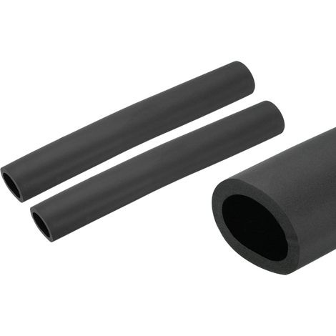 2pcs Tubes d'Isolation de Tuyaux 25cm/10", Isolant Tuyau Caoutchouc en Mousse, Conduits Isolants ID 25mm OD 35mm pour Support Poignée Chauffage Tube Climatisation, Noir (1/5)