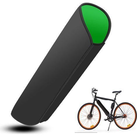 Funda protectora AIDUCHO para batería de bicicleta eléctrica, protector universal de batería de neopreno, para cuadros con circunferencia de 28-36 cm (verde). (1/5)