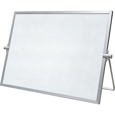Doppelseitiges Whiteboard 40 x 30 cm – Wochen- und Monatsplaner, abwischbar, magnetische Tafel mit Tischständer, einfach zu montieren, ideal als Magnettafel für Büro, Schule und Zuhause (1/5)