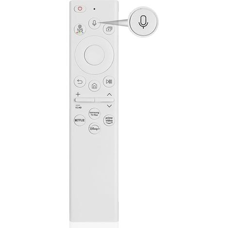 Télécommande de remplacement pour téléviseur Samsung Frame (2016-2025) avec fonction vocale (blanche) (1/5)