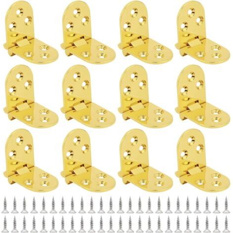 Charnière pour meuble,12 PCS Charnières de Table Pliantes,180 Degrés Charnière, Flip Top Charnière avec vis (1/5)
