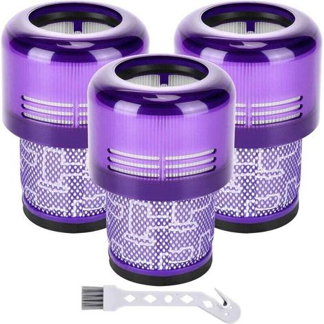 3 Pack Filter for Dyson V11 Absolute Extra Pro Animal Torque Drive V15 Detect Vacuum Cleaner Replaces  97001302