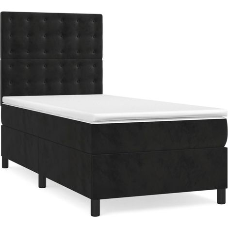 Maison Exclusive - Cama box spring con colchón cuero sintético ne (1/5)