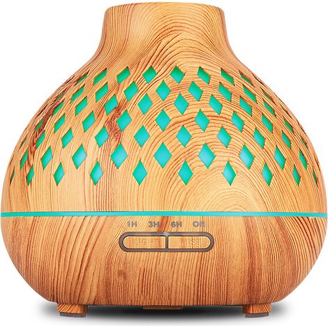 ZOLGINAH Diffuseur d'huiles Essentielles 400ML, Diffuseur de Parfum , Humidificateur Ultrasonique avec 7 Couleurs Lumières LED, Arrêt Automatique, pour Maison, Yoga, Spa (1/3)