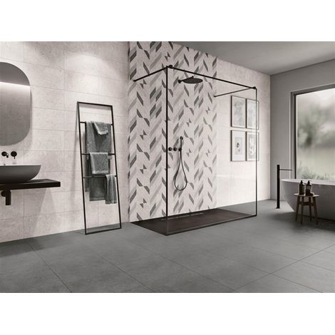 Carrelage d'intérieur - Faïence imitation pierre - Série ANTICA - Dimensions : 24,7 x 44,7 cm - Grey