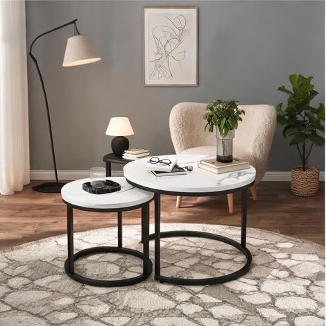 Table basse en fer panneau de particules 60 x 60 x 45 cm (1/5)