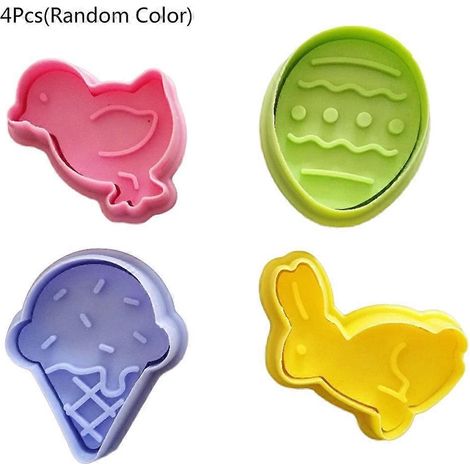 Moule à Biscuits Lapin Cartoon en Plastique pour Pâtisserie - Ensemble d'Accessoires de Cuisine (1/4)