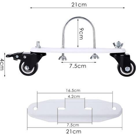 FENOPLASTICABases en aluminium (2 pièces) adaptées aux radiateurs infrarouges, aux radiateurs électriques avec freins, aux radiateurs infrarouges et aux radiateurs à bain d'huile (Type A). (1/5)