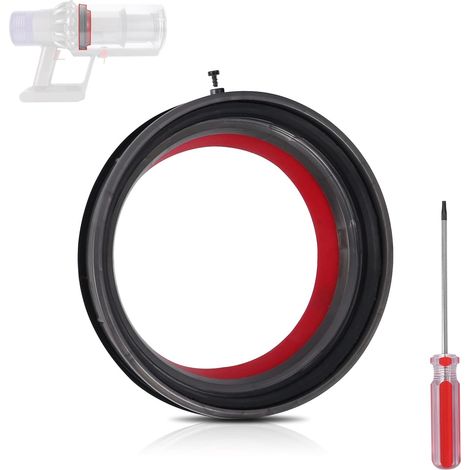 Joint d'étanchéité pour Dyson V10 SV12, Anneau d'étanchéité fixe du bac à poussière pour aspirateur Dyson V10, Pièces Détachées pour Dyson V10( Un tournevis rouge ou bleu est offert en cadeau ) (1/5)