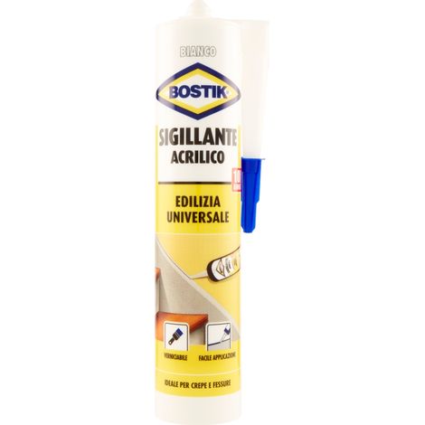 Bostik Sigillante Acrilico Bianco 300 ml - Multiuso, Verniciabile e Resistente (1/5)