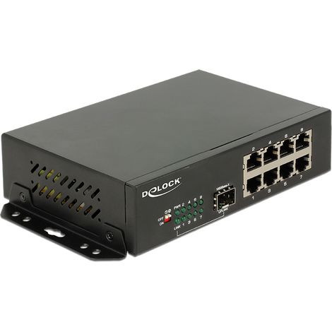 Delock Swicth Gigabit de 8 puertos RJ45  + 1 sfp