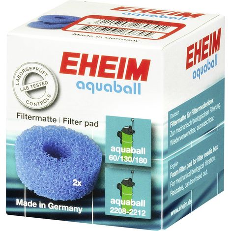 Eheim Filtermatte für Aquaball 60/130/180 und Aquaball 2208-2212 - 2 Stück Schwamm-/Mattenfilter