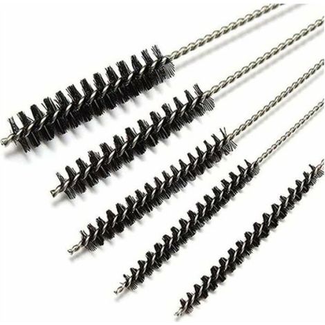 Brosse Aérographe - Kit Nettoyage Buse avec 5 Brosses et 5 Aiguilles en Acier Inoxydable - Pour Entretien Professionnel et Domestique - 10 Pièces (1/4)