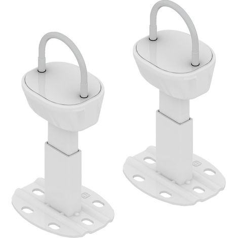Coppia mensole bianche PGT60 a pavimento per radiatore tubolare 60791560