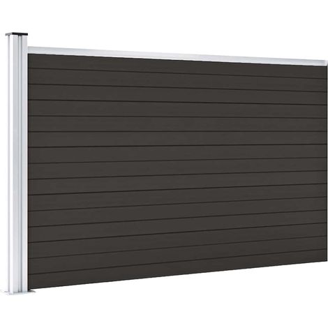 Maison Exclusive - Zaunelement WPC 175x105 cm Schwarz