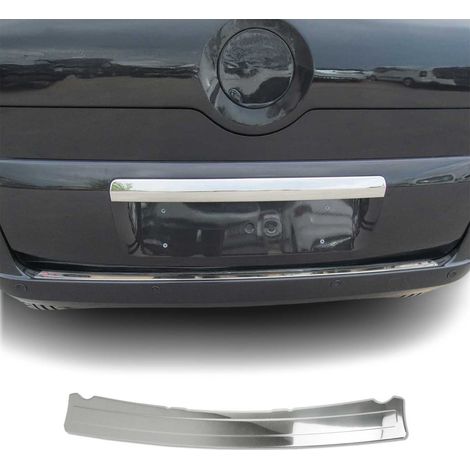 Protection Seuil de Pare-Chocs arrière - Compatible avec Fiat Fiorino Qubo 2008-2022 - Couverture de Seuil de Coffre - Bande Seuil de Chargement - Style élégant - en Acier INOX Chromé (1/5)