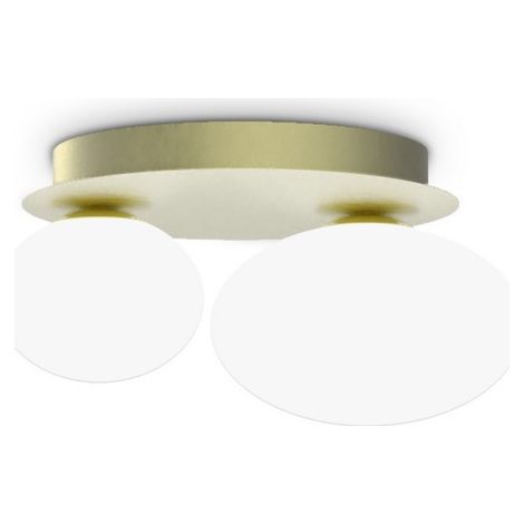 Ideal Lux NINFEA Plafonnier globe à 2 lampes en laiton
