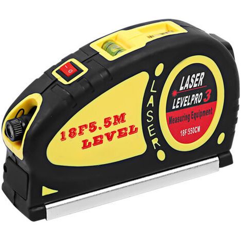 Niveau laser 18F/550CM Pro3, appareil de mesure 3 en 1 avec ruban de mesure laser infrarouge et télémètre. (1/5)
