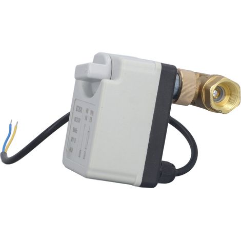 Vanne à bille motorisée, manuelle ou automatique, 2 fils, 2 voies, normalement fermée, DN15, vanne électrique 12-24 V CC (1/5)