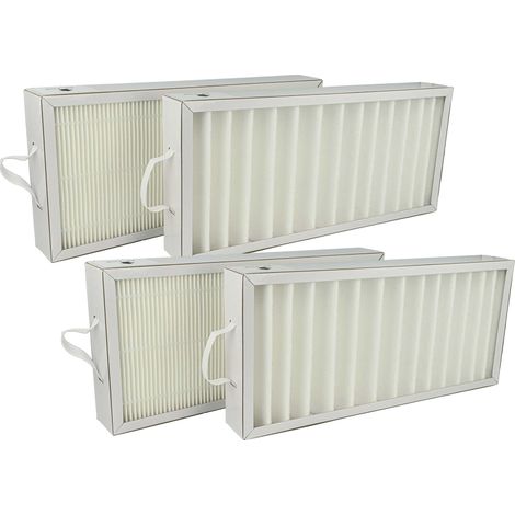 vhbw Set filtros reemplaza Pluggit APFG4F7-300 para unidad ventilación - G4 / F7 4 uds., 35 x 16 x 4,5 cm, blanco