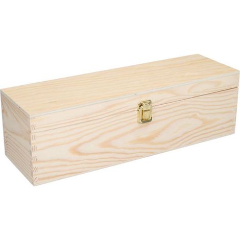 Scatola cassetta vino legno naturale 1 bottiglia champagne cm38x13h12 (1/4)