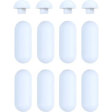 Accessoires pour siège de toilette : 8 coussins de siège blancs + 4 coussins de couvercle, protège-siège de toilette. (1/5)