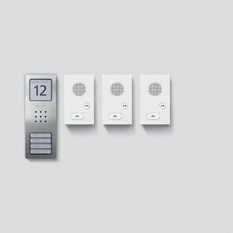 Siedle Audio Kit modernes aus gebürstetem Edelstahl (1/2)