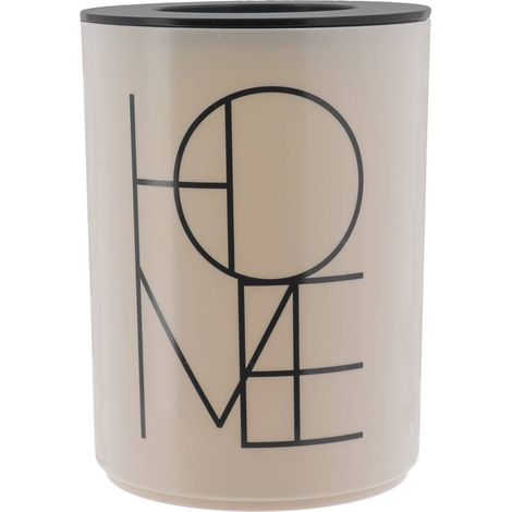 Poubelle pp imprimee avec couvercle  5l - minimalist grege - Tendance
