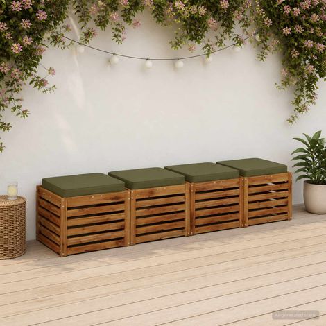 vidaXL Cojines de Asiento de 4 Piezas VUGHT 4 pcs 100% Poliéster (1/5)