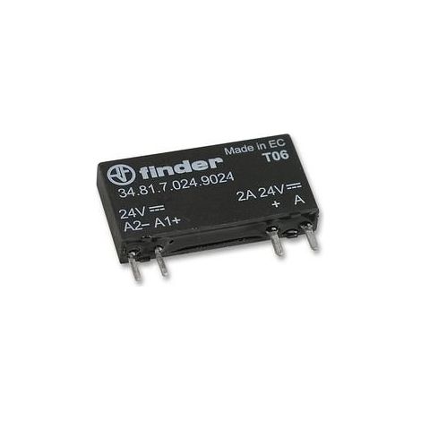 Relé de perfil estrecho de 5 mm para circuitos impresos y zócalos SSR OC 2A/24V DC, fuente de alimentación de 24 V DC, diseño hermético RTIII 34.81.7.024.9024