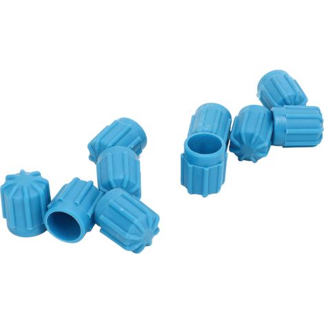 50 bouchons de soupape de climatisation, bouchons d'injecteurs de carburant automobile, couvercles anti-poussière en plastique étanches, M8x1, bleus (1/5)