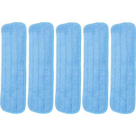 flache Mikrofaser-Wischmopp-Pads für Wischmopps, 14 x 41 cm, waschbar und wiederverwendbar, kompatibel mit den meisten Klett-Wischmopps (1/5)