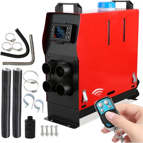 TolleTour Calefactor diésel de aire – 8 kW – 12 V – LCD y mando a distancia – vertical – depósito 5 L – todo en uno – para autocaravana, furgón, camión y taller (1/5)