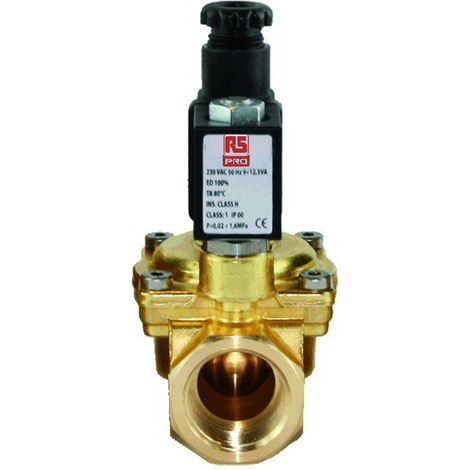 Electrovanne RS PRO, 2 ports , 220 V c.a., NF ( Prix pour 1 )