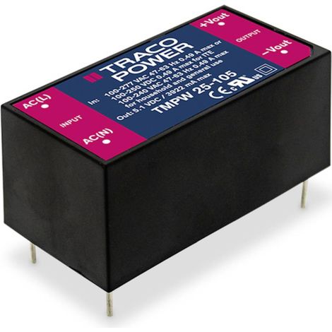 TracoPower TMPW 25-124 Alimentatore a commutazione. 24 V/DC 1.04 A 25 W (1/2)