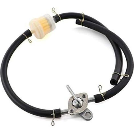 VURAHOME - Set aus 2 Benzinhähnen mit Benzinfilter und Benzinschlauch für 50cc, 70cc, 90cc, 110cc, 125cc, Dirt Bike, Roller, ATV, Go Kart. (1/5)