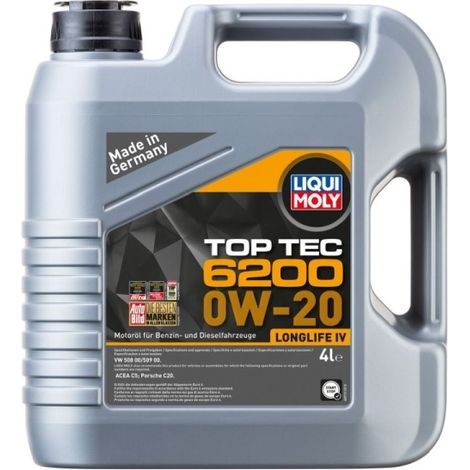Huile LIQUI MOLY 0W20 4L TOP TEC 6200/ 508.00 509.00