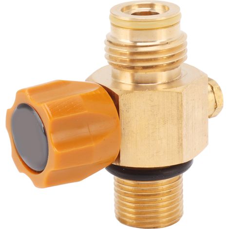 Adaptateur de remplissage de bouteille de CO2 G1/2 14 haute pression M18x1,5, convertisseur de filetage pour valve de remplissage CO2, pression maximale 5000 psi, couleur or (1/5)