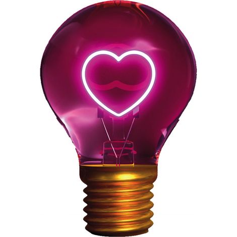 SBS Lampadina Decorativa Luce Cuore Rosa