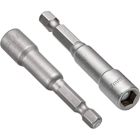 10 Pièces Magnétique Douille Visseuse 8mm adaptateur embout douille 1/4" Hexagonale pour visseuse à choc Pour Tournevis à Écrou de pour Perceuse à Main, Tournevis Électrique, Clé à Douille (1/5)