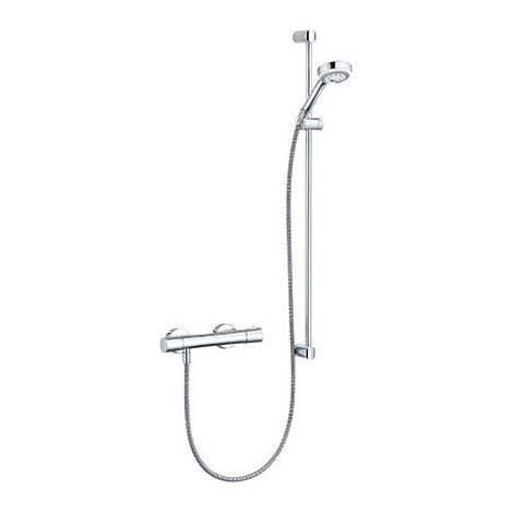 Shower-duo logo con miscelatore doccia termostatico con set doccetta L 90 cm 3 getti