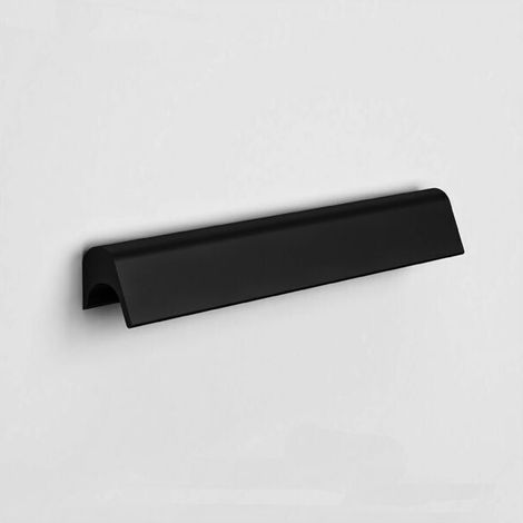 Maniglia con linee essenziali arrotondate - 172 mm - Laccato nero