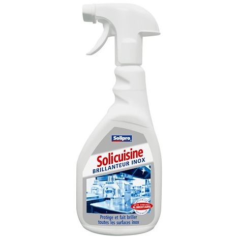 Nettoyant spray Solipro Soli inox brillanteur - 500 ml