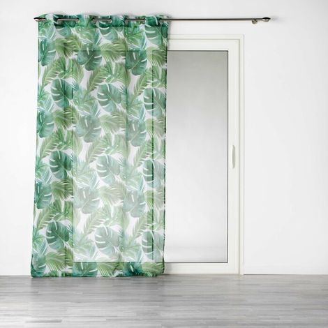 Panneau a oeillets 140 x 240 cm voile sable imprime rio Blanc (1/3)