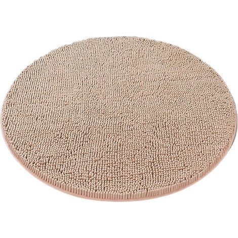 Oreiller de salle de bain rond absorbant en chenille, coussin de chaise d'ordinateur, couvre-lit compatible avec un, être (1/5)