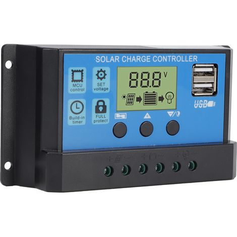 Contrôleur solaire hors réseau PWM pour système photovoltaïque, contrôleur de charge à auto-adaptation 12V/24V (20A) (1/5)