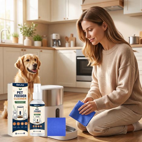 Reiniger für Futterautomaten, milde Formel, entfernt Flecken und Gerüche, pflegt und reinigt – Inhalt: 100 ml Reiniger, 1 Tuch -- BIEMMEDUE (1/5)